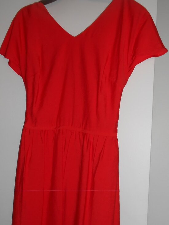 Armani Exchange Dresses & Skirts - Armani Exchange, mini red/orange dress, size 6 solid V neck nice back design